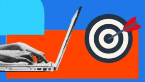 Retargeting marketing strategy graphic in a DIY fanzine style