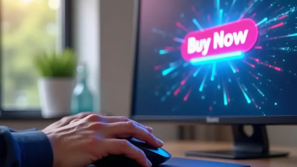 High-converting Buy Now button for retargeting ad campaigns with urgent call-to-action