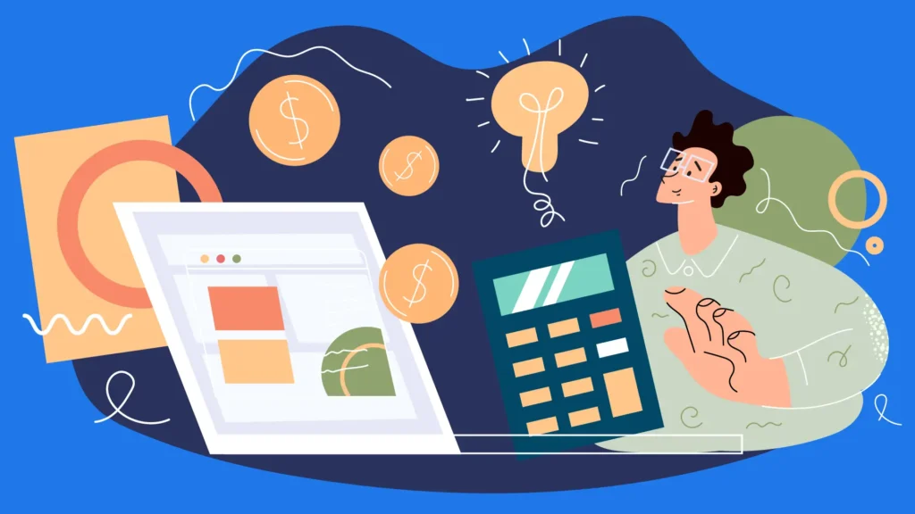 A simple diagram contrasting the cost of investment against the financial return, highlighting the importance of a positive ROI for business growth and profitability