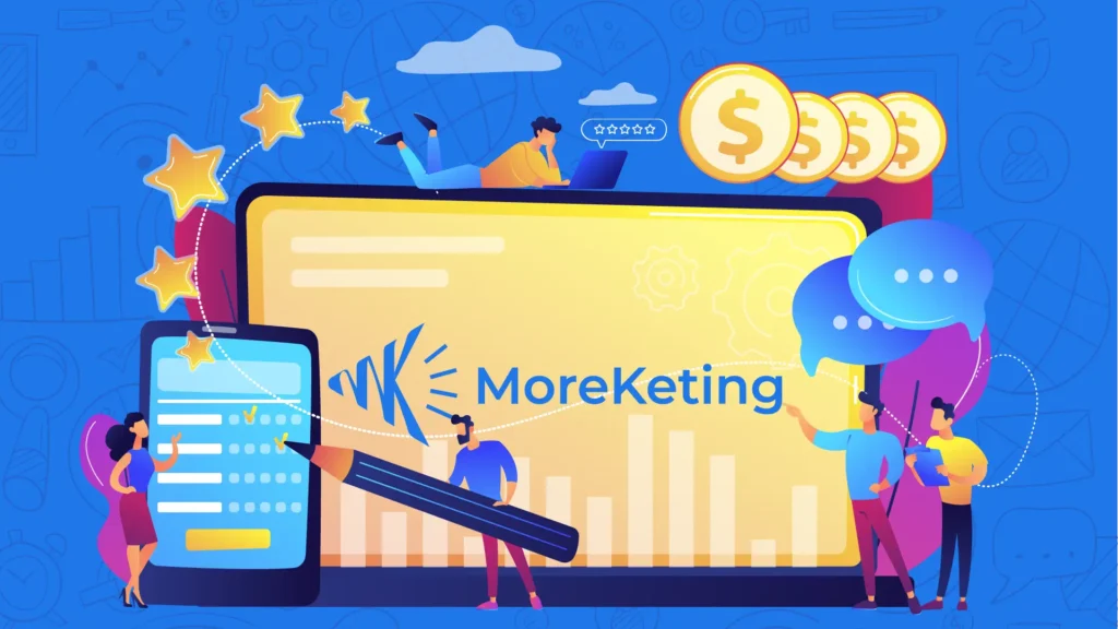 MoreKeting infographic showing key elements of a successful sales strategy for businesses